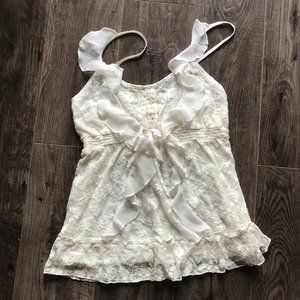 Morgan off-white Lace Spaghetti Strap